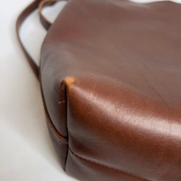 Madewell Brown Leather Bucket Bag - Picture 9 of 15